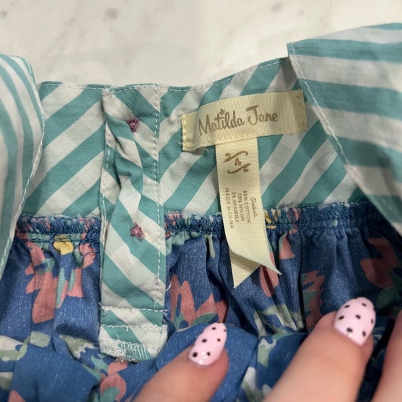 MATILDA JANE Girls Size 4 4T Sleeveless  Tunic Top Bow - Picture 4 of 6